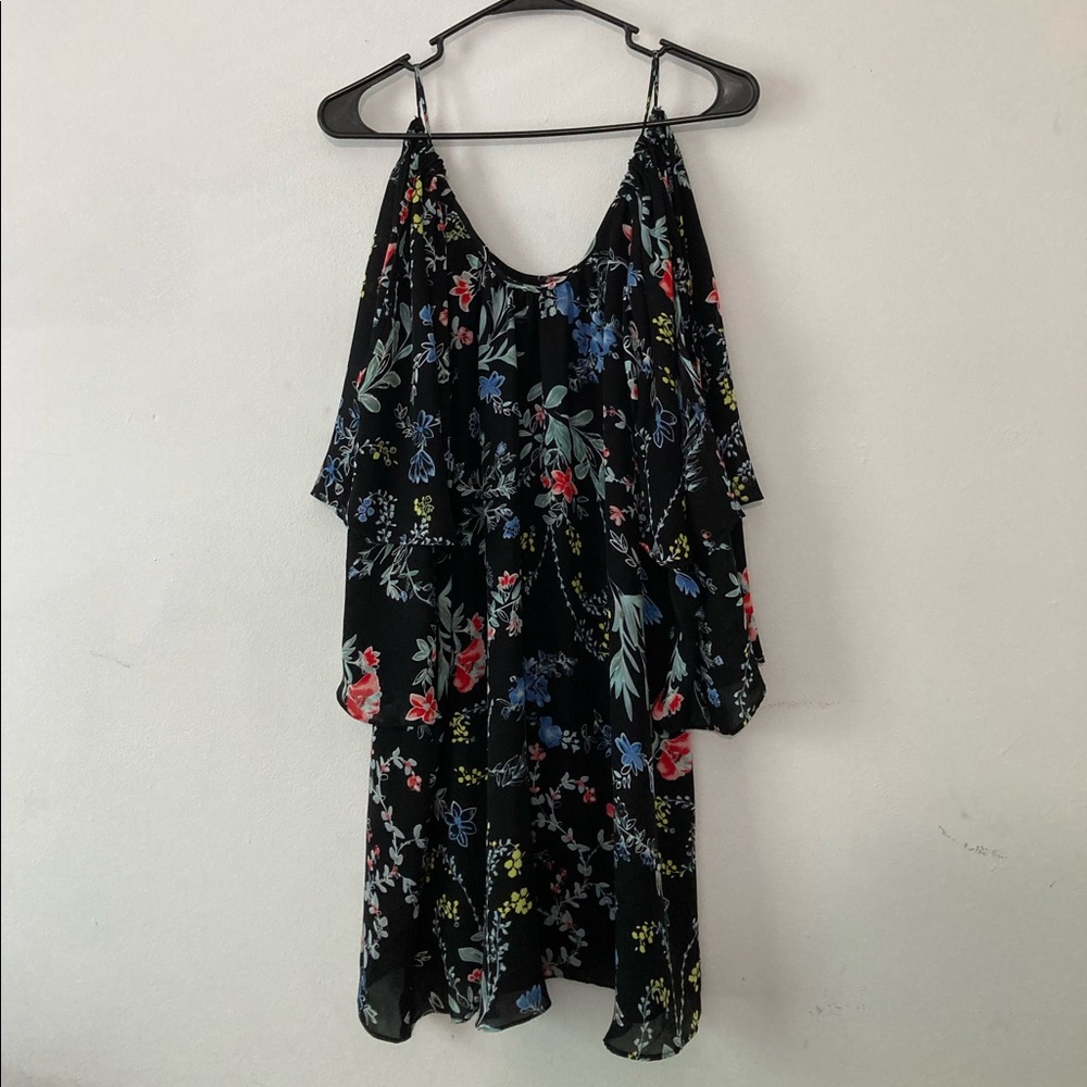 Parker Agave 100% Silk Woodland Floral Dress Large